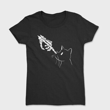 Cat Skeleton Hand, Women's T-Shirt