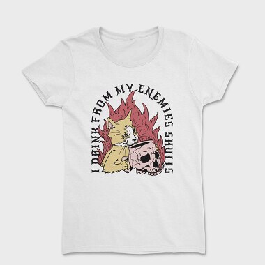 Cat Skull Mug, Women's T-Shirt