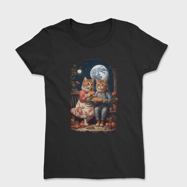 Cats Pizza Cottagecore, Women's T-Shirt