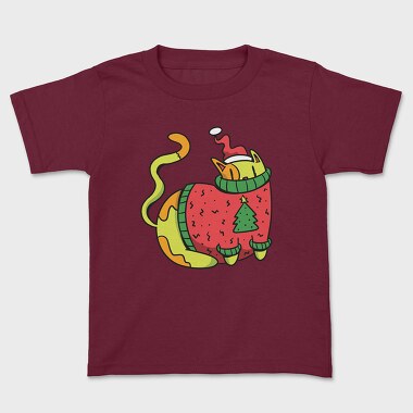 Christmas Cat Sweater, Kids' T-Shirt