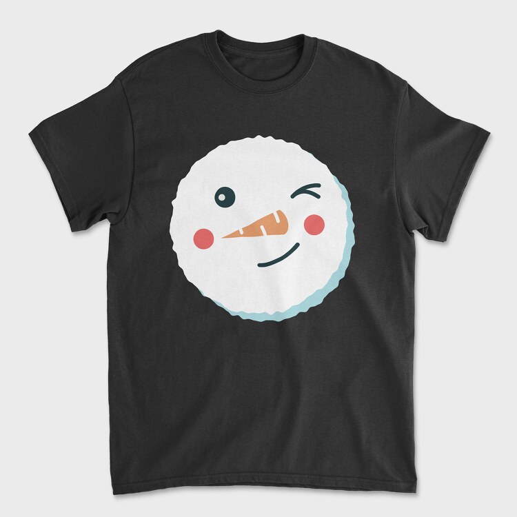 Christmas Snowman Faces 6, Унисекс Мъжка Тениска
