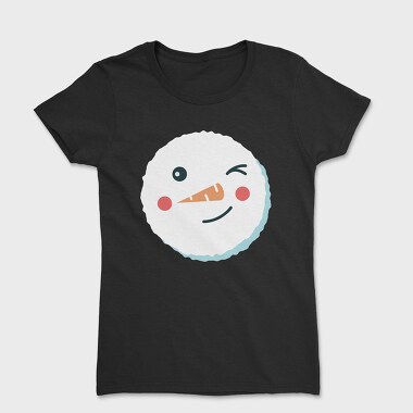 Christmas Snowman Faces 6, Дамска Тениска