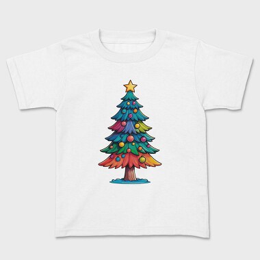 Christmas Tree Color, Kids' T-Shirt