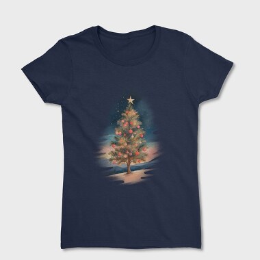 Christmas Tree Watercolor, Women's T-Shirt