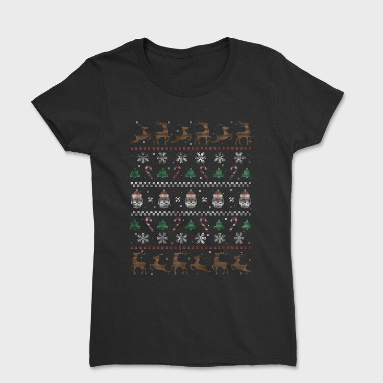 Christmas Ugly Sweater, Women's T-Shirt