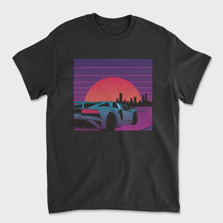 City Vaporwave 2, Унисекс Мъжка Тениска