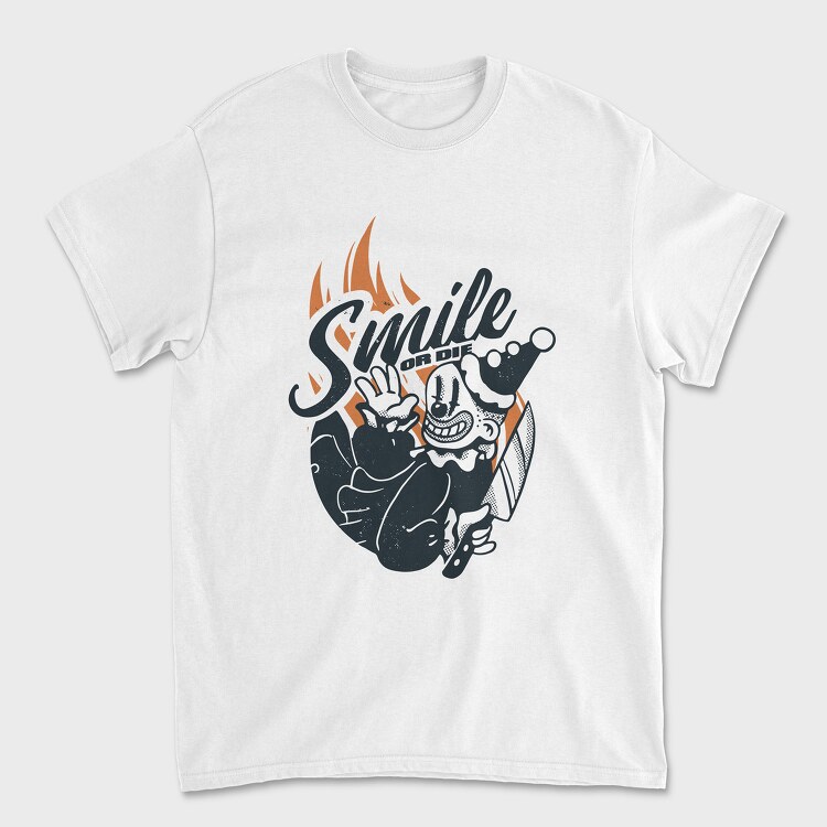 Clown Smile or Die, Unisex Men's T-Shirt