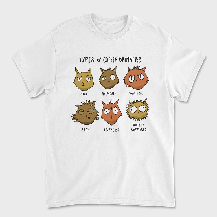 Coffee Cats, Унисекс Мъжка Тениска