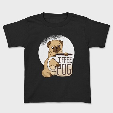 Coffee Pug Mug, Kids' T-Shirt
