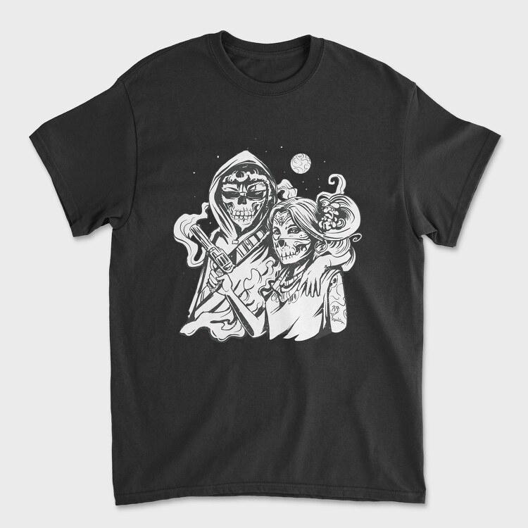 Couple Skeleton Costume, Unisex Men's T-Shirt