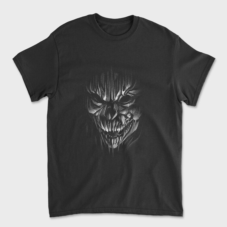 Creepy Monochrome Skeleton, Унисекс Мъжка Тениска