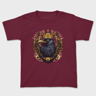Crow Gold Crown, Kids' T-Shirt