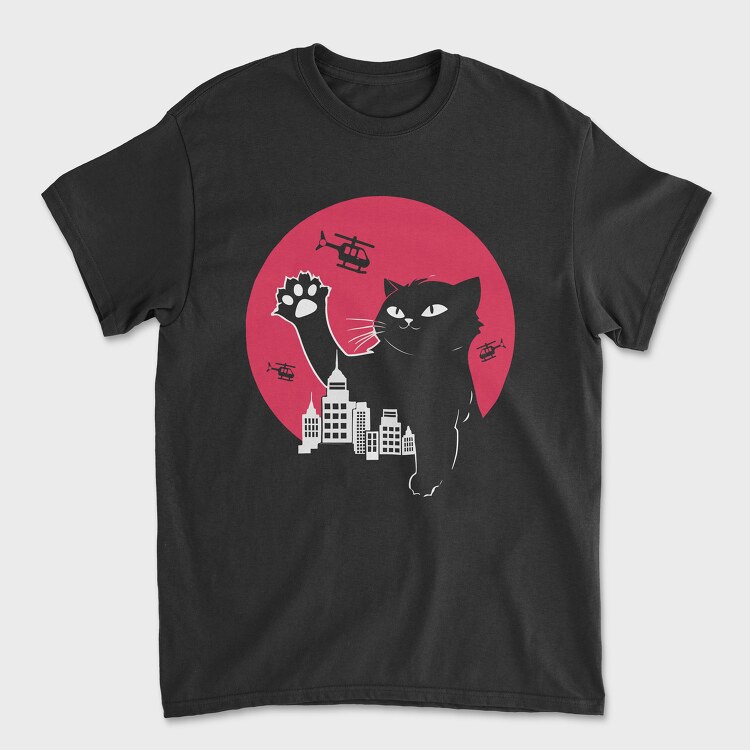 Cute Catzilla, Unisex Men's T-Shirt