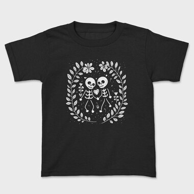 Cute Skeletons in Love, Kids' T-Shirt