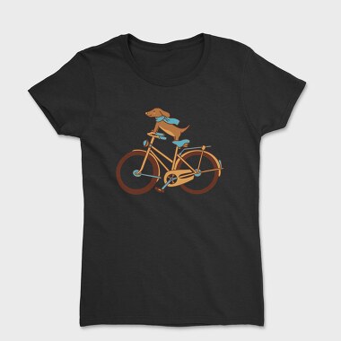 Dachshund Dog Bike, Women's T-Shirt