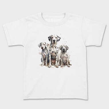 Dalmatian Family, Kids' T-Shirt