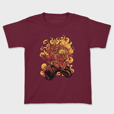 Demon Soccer Fire, Kids' T-Shirt
