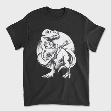 Dinosaur Guitar, Unisex Men's T-Shirt