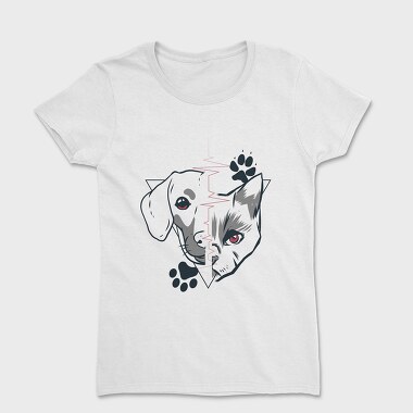 Dog and Cat Heartbeat, Women's T-Shirt
