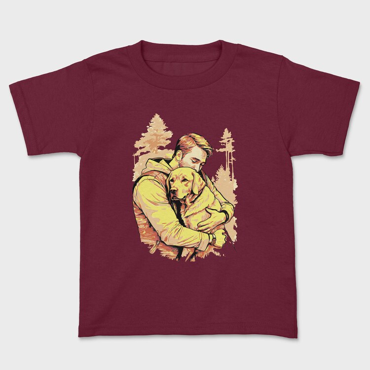 Dog and Man Hug, Детска Тениска