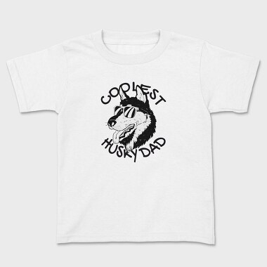 Dog Husky Dad, Kids' T-Shirt