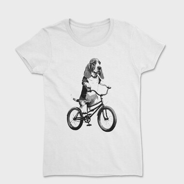 Dog on Bike, Women's T-Shirt
