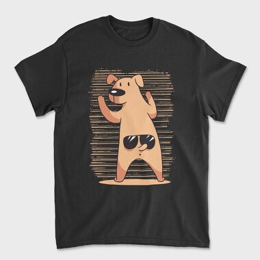 Dog Tail Glasses, Unisex Men's T-Shirt