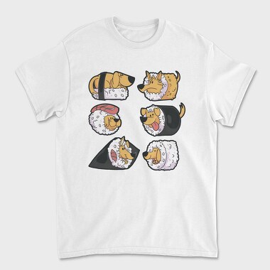 Dogs Sushi, Unisex Men's T-Shirt
