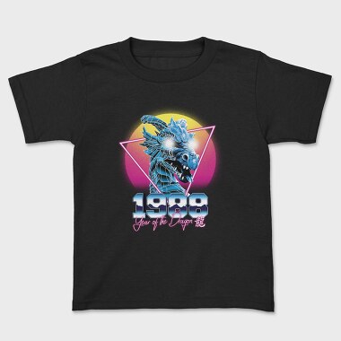 Dragon Retro Wave, Kids' T-Shirt
