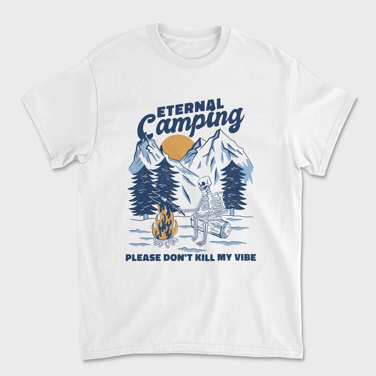 Eternal Camping Skeleton, Unisex Men's T-Shirt