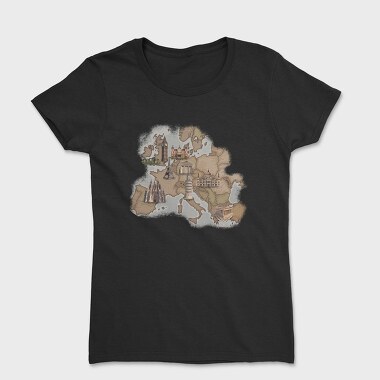 Europe Map, Women's T-Shirt