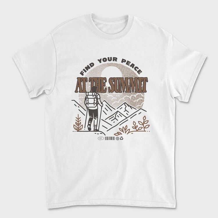 Find Your Peace at the Summit, Unisex Men's T-Shirt