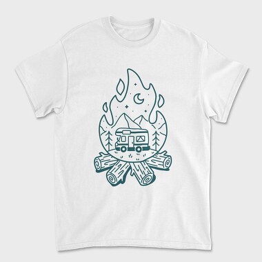 Fireplace Caravan, Unisex Men's T-Shirt