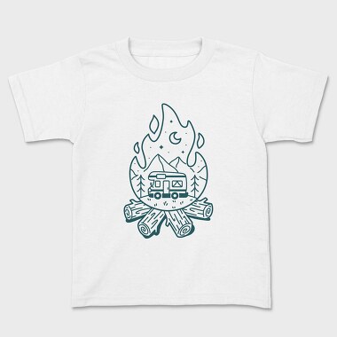 Kids' T-Shirt, Fireplace Caravan