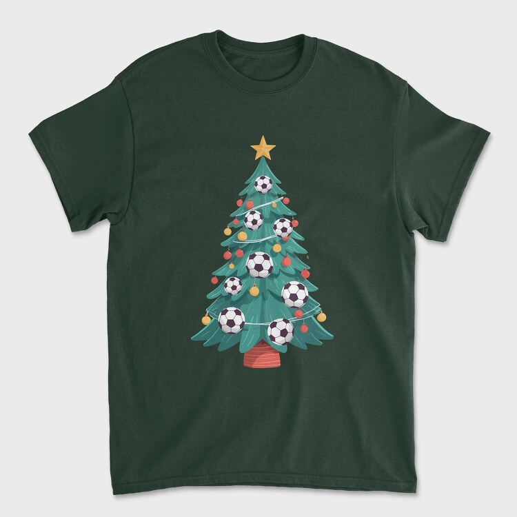 Football Christmas Tree, Унисекс Мъжка Тениска