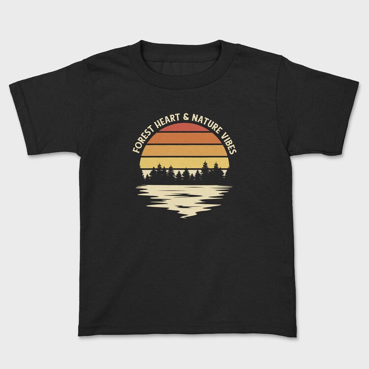 Forest Heart and Nature Vibes, Kids' T-Shirt
