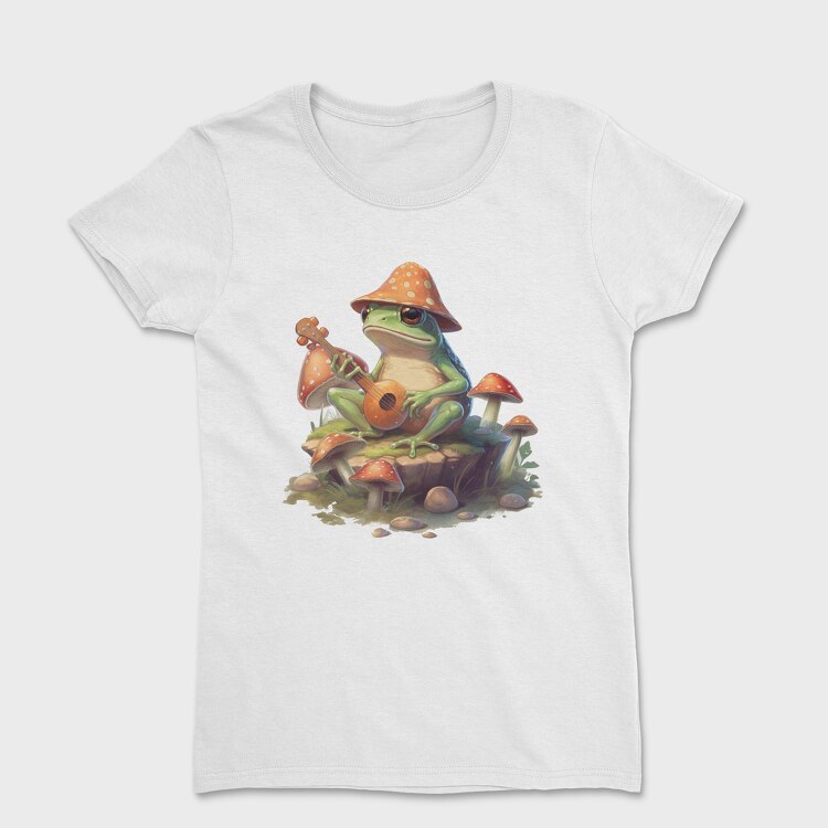 Frog Banjo Mushrooms, Дамска Тениска