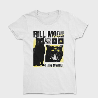 Full Moon Cat, Women's T-Shirt
