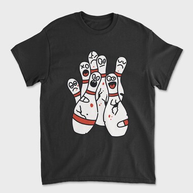 Funny Bowling Pins, Unisex Men's T-Shirt
