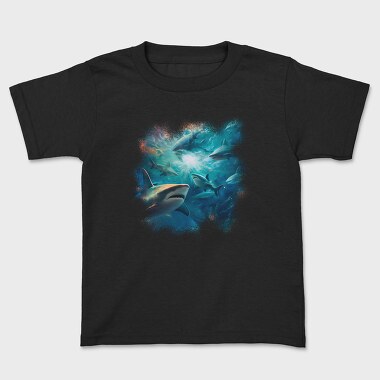Galaxy of Sharks, Kids' T-Shirt