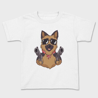 German Shepherd Guns, Kids' T-Shirt
