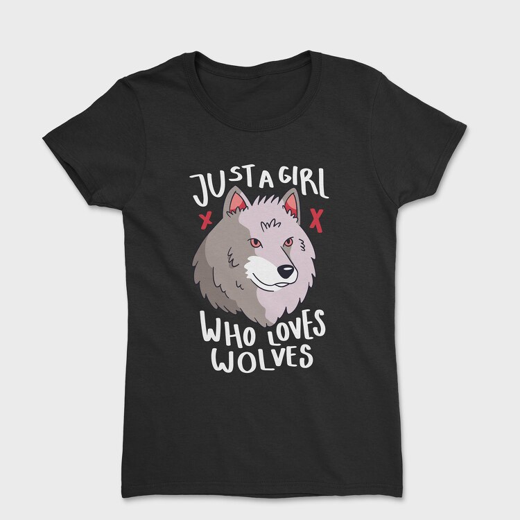 Girl Who Loves Wolves, Women's T-Shirt