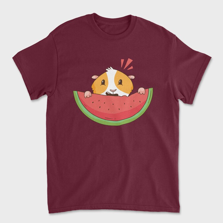 Guinea Pig Watermelon, Унисекс Мъжка Тениска