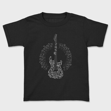 Guitar Made Out of Music Notes, Kids' T-Shirt