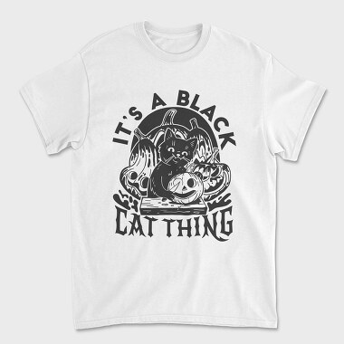 Halloween Black Cat Thing, Unisex Men's T-Shirt