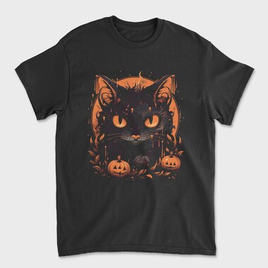 Halloween Cat, Unisex Men's T-Shirt