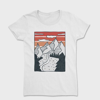 Hand Drawn Valley, Дамска Тениска