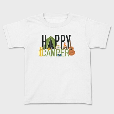 Kids' T-Shirt, Happy Camper Elements
