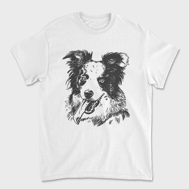 Унисекс Мъжка Тениска, Happy Collie