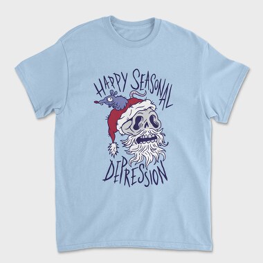 Унисекс Мъжка Тениска, Happy Seasonal Depression